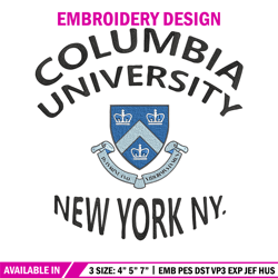 Columbia University logo embroidery design, NCAA embroidery,Sport embroidery,Logo sport embroidery,Embroidery design