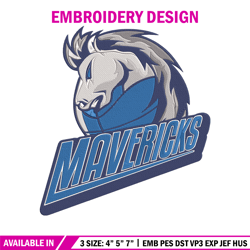 Dallas Mavericks logo embroidery design,NBA embroidery, Sport embroidery, Embroidery design, Logo sport embroidery