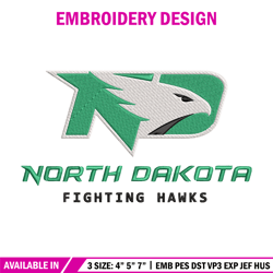 North Dakota logo embroidery design, NCAA embroidery, Sport embroidery, logo sport embroidery, Embroidery design