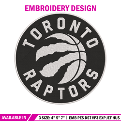 Toronto Raptors logo embroidery design,NBA embroidery, Sport embroidery, Embroidery design, Logo sport embroidery