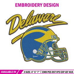University Delaware Helmet embroidery design, NCAA embroidery,Sport embroidery, Embroidery design,Logo sport embroidery
