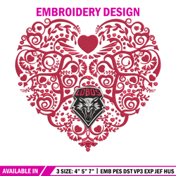 UNM lobos heart embroidery design, NCAA embroidery,Sport embroidery, Embroidery design, Logo sport embroidery
