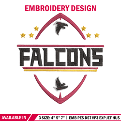 Atlanta Falcons Ball embroidery design, Falcons embroidery, NFL embroidery, logo sport embroidery, embroidery design.