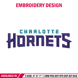 Charlotte Hornets logo embroidery design,NBA embroidery, Sport embroidery, Embroidery design,Logo sport embroidery