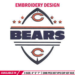 Chicago Bears embroidery design, Chicago Bears embroidery, NFL embroidery, sport embroidery, embroidery design.