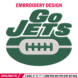 Go New York Jets embroidery design, New York Jets embroidery, NFL embroidery, sport embroidery, embroidery design.