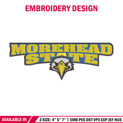 Morehead State logo embroidery design, NCAA embroidery, Embroidery design, Logo sport embroidery, Sport embroidery