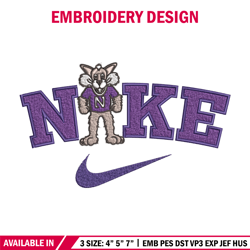 Northwestern Wildcats embroidery design, NCAA embroidery, Nike design, Embroidery file,Embroidery shirt,Digital download