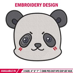 Panda face Embroidery Design, Jujutsu Embroidery, Embroidery File, Anime Embroidery, Anime shirt, Digital download
