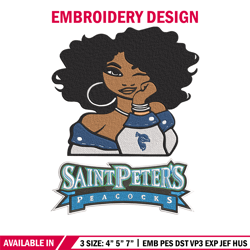 Saint Peters girl embroidery design, NCAA embroidery, Embroidery design, Logo sport embroidery,Sport embroidery.