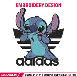 Stitch adidas Embroidery Design, Adidas Embroidery, Embroidery File, Brand Embroidery, Logo shirt, Digital download