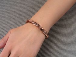 copper wire wrapped bracelet unisex