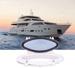 Oval Boat, Tempered Glass Opening Portlight 16x8-5 8 Window