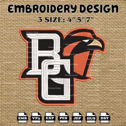 NCAA Bowling Green Falcons Logo Embroidery Designs, Embroidery Files, NCAA Green Falcons, Machine Embroidery Designs