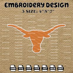 NCAA Texas Longhorns Logo Embroidery Designs, Embroidery Files, NCAA Texas Longhorns, Machine Embroidery Designs