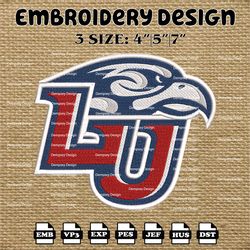 NCAA Liberty Flames Logo Embroidery Designs, Embroidery Files, NCAA Liberty Flames Machine Embroidery Designs
