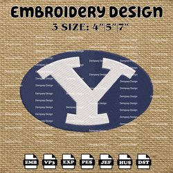 NCAA BYU Cougars Logo Embroidery Designs, Embroidery Files, NCAA BYU Cougars Machine Embroidery Designs