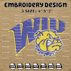 NCAA Western Illinois Leathernecks Logo Embroidery Designs, NCAA Machine Embroidery Designs, Embroidery Files