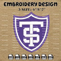 NCAA St. Thomas Tommies Logo Embroidery Designs, NCAA Machine Embroidery Designs, Embroidery Files