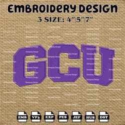 NCAA Grand Canyon Antelopes Logo Embroidery Designs, NCAA Machine Embroidery Designs, Embroidery Files