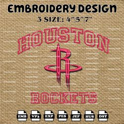 NBA Houston Rockets Embroidery Designs, NBA Houston Rockets Embroidery Files, NBA teams, Machine Embroidery Designs