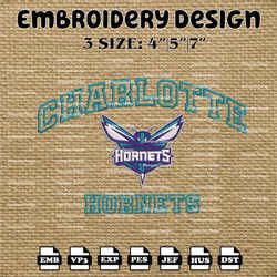 NBA Charlotte Hornets Embroidery Designs, NBA Charlotte Hornets Embroidery Files, NBA teams, Machine Embroidery Designs