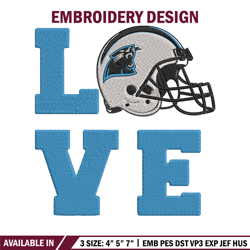 Carolina Panthers Love embroidery design, Panthers embroidery, NFL embroidery, sport embroidery, embroidery design.