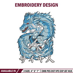 Goku dragon Embroidery Design, Dragonball Embroidery, Embroidery File, Anime Embroidery, Anime shirt, Digital download