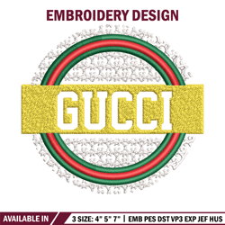 Gucci logo Embroidery Design, Gucci Embroidery, Brand Embroidery, Logo shirt, Embroidery File, Digital download