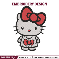 Hello kitty cute Embroidery Design,Hello kitty Embroidery,Embroidery File,Anime Embroidery,Anime shirt, Digital download