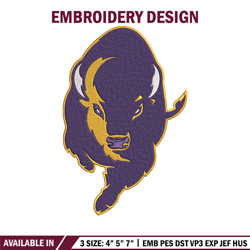 Lipscomb Bisons mascot embroidery design, NCAA embroidery, Embroidery design, Logo sport embroidery, Sport embroidery