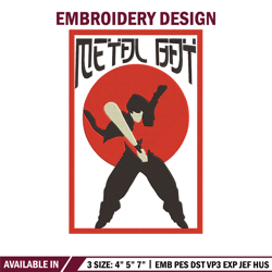 Metal bat Embroidery Design, One punch man Embroidery, Embroidery File, Anime Embroidery, Anime shirt, Digital download.