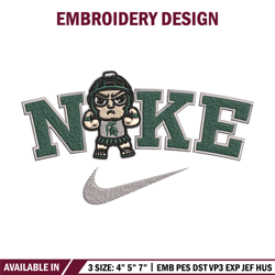 Michigan State embroidery design, NCAA embroidery, Nike design, Embroidery file, Embroidery shirt,Digital download