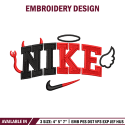 Nike x evil embroidery design, Evil embroidery, Nike design, Embroidery shirt, Embroidery file, Digital download