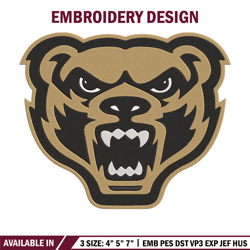 Oakland University mascot embroidery design, NCAA embroidery,Sport embroidery,Logo sport embroidery,Embroidery design