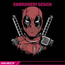 Deadpool poster Embroidery Design, Deadpool Embroidery, Embroidery File, Anime Embroidery, Anime shirt, Digital download