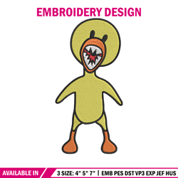 Yellow Rainbow Embroidery Design, Rainbow Friends Embroidery, Embroidery File, Anime Embroidery, Digital download.