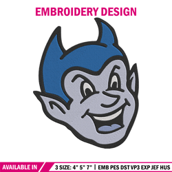 Blue Devils logo embroidery design, NCAA embroidery, Sport embroidery,Logo sport embroidery,Embroidery design