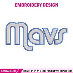 Dallas Mavericks logo embroidery design, NBA embroidery,Sport embroidery,Embroidery design, Logo sport embroidery.