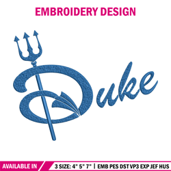 Duke Blue Devils logo embroidery design, NCAA embroidery, Sport embroidery, logo sport embroidery, Embroidery design