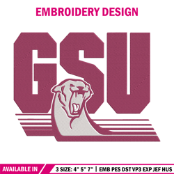 Georgia State logo embroidery design, NCAA embroidery, Sport embroidery,Logo sport embroidery, Embroidery design
