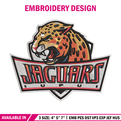 IUPUI Jaguars logo embroidery design,NCAA embroidery,Embroidery design,Logo sport embroidery,Sport embroidery
