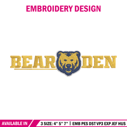 Northern Colorado logo embroidery design, NCAA embroidery, Embroidery design, Logo sport embroidery, Sport embroidery