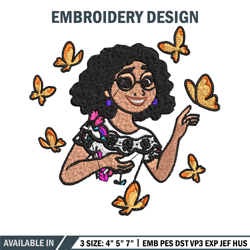 Girl with butterfly cartoon Embroidery design, Cartoon Embroidery, cartoon design, Embroidery File, Instant download.