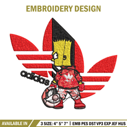 Bart racer adidas Embroidery Design, Adidas Embroidery, Brand Embroidery, Embroidery File, Logo shirt, Digital download