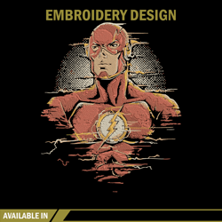 Flash poster Embroidery Design, DC comics Embroidery, Embroidery File, Anime Embroidery, Anime shirt, Digital download