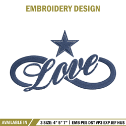Love Dallas Cowboys embroidery design, Dallas Cowboys embroidery, NFL embroidery, sport embroidery, embroidery design.
