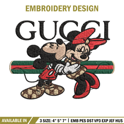 Mickey minnie Embroidery Design, Gucci Embroidery, Embroidery File, Logo shirt, Sport Embroidery, Digital download.