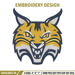 Quinnipiac University mascot embroidery design, NCAA embroidery,Sport embroidery,Logo sport embroidery,Embroidery design