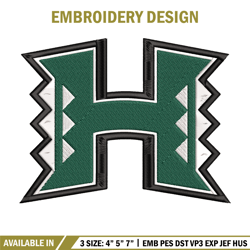 Rainbow Warriors logo embroidery design, NCAA embroidery, Sport embroidery, logo sport embroidery, Embroidery design.